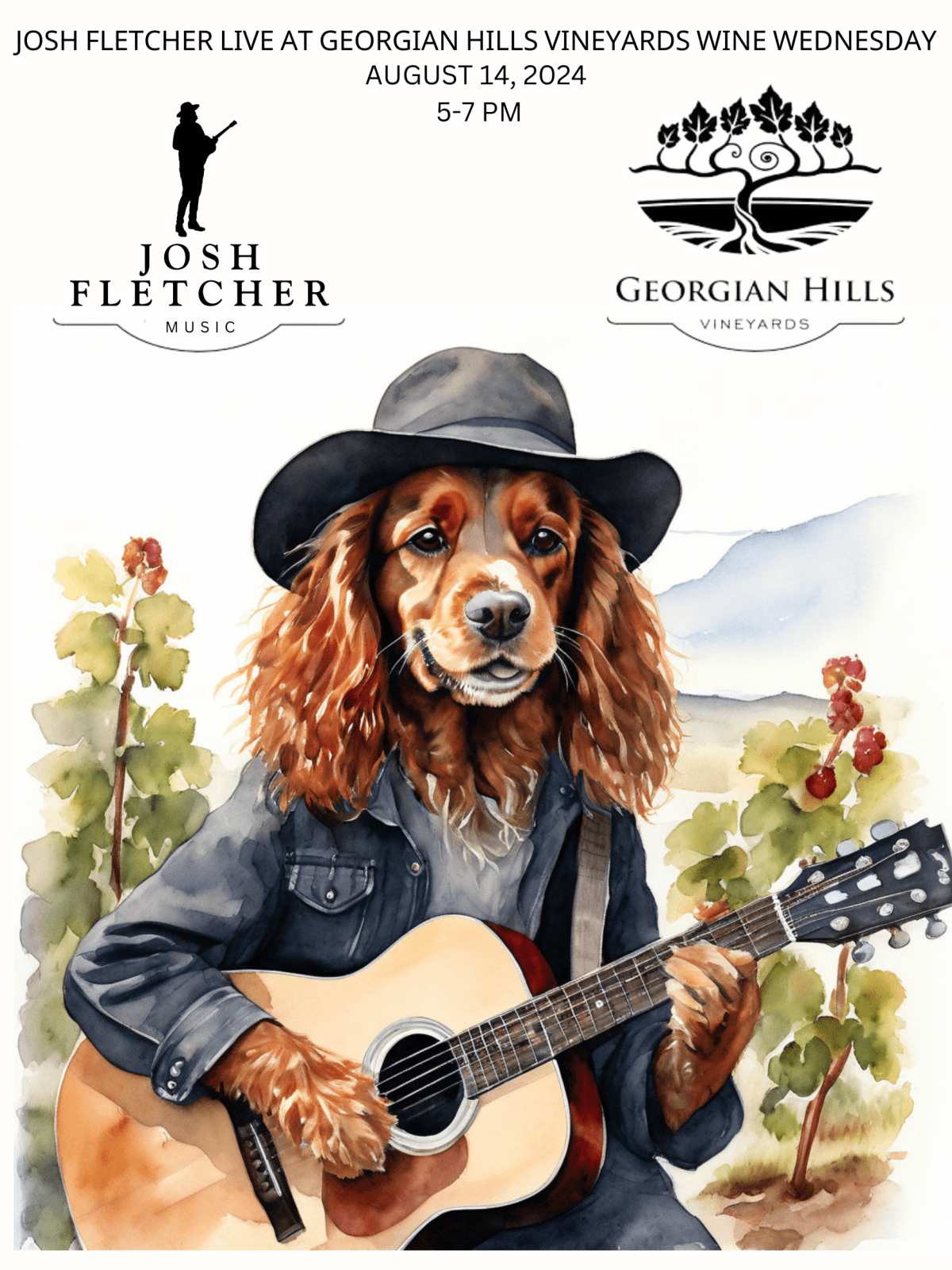 Live at Georgian Hills Vineyards. August 14, 2024.&nbsp;5-7PM.